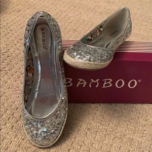 Silver Sequins Ballet Espadrille